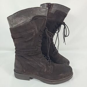 NEW Celtic & Co. Women's Woodsman Boots Brown Leather Shearling Zip SZ 39 (US 8)